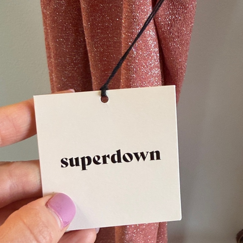 Superdown Shimmering Pink Backless Dress - Picture 10 of 10
